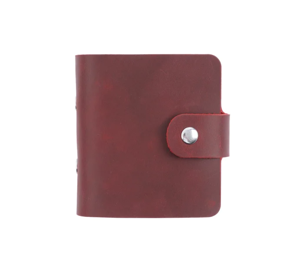 Genuine Leather A9 Size Ring Planner with 3 Hole Binder Crazy Horse Leather Mini Notebook