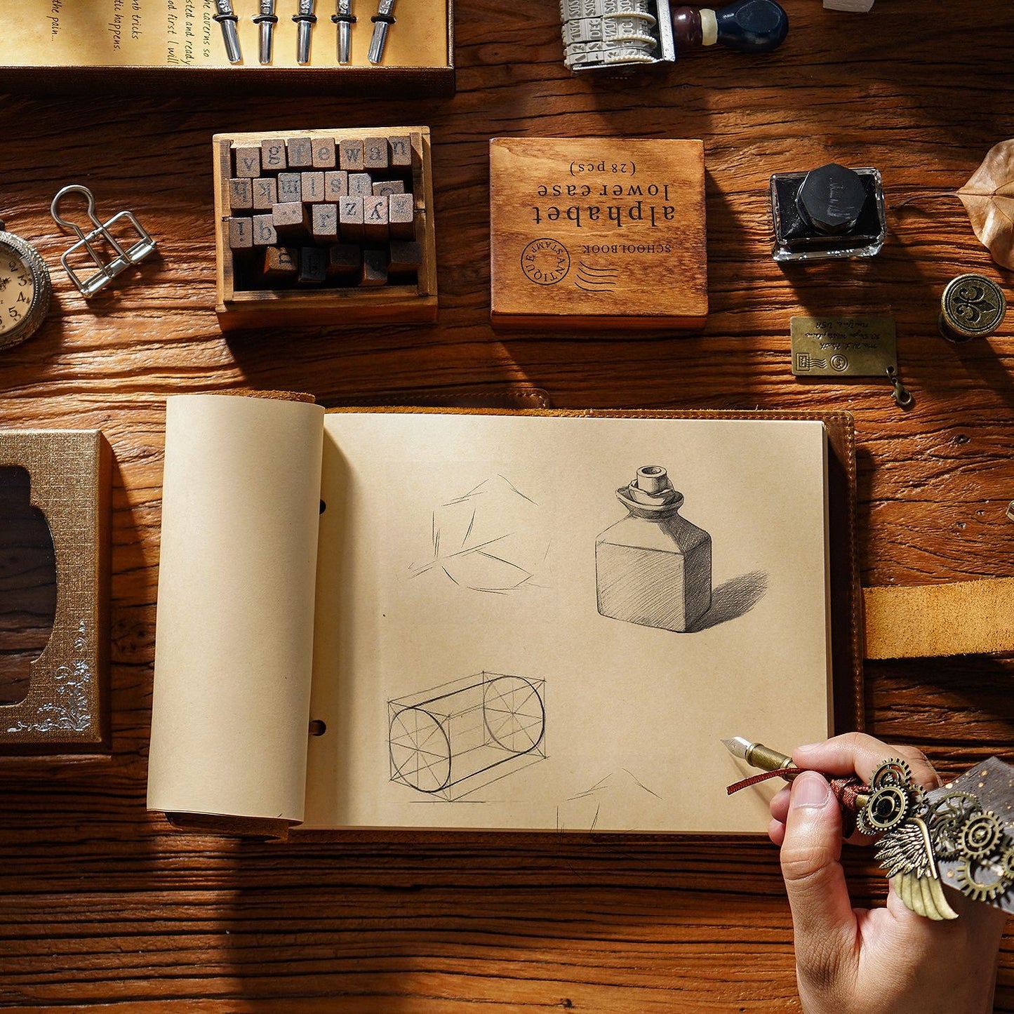 Genuine Leather Binding Notebook Classic Handmade Notepad