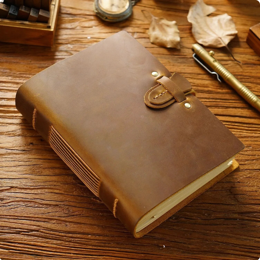 Genuine Leather Notebook Neutral Vintage Cowhide Notepad Creative