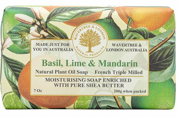 Wavertree & London Soap 200g - Basil, Lime & Mandarin