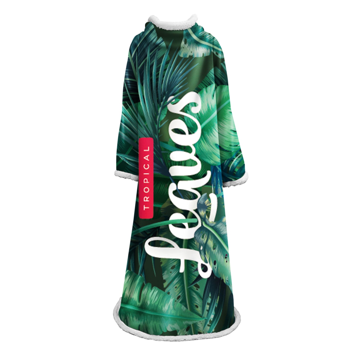 Adults' and Children's 3D Digital Printed Cotton Flannel Lazy TV Blanket with Sleeves 127X178cm