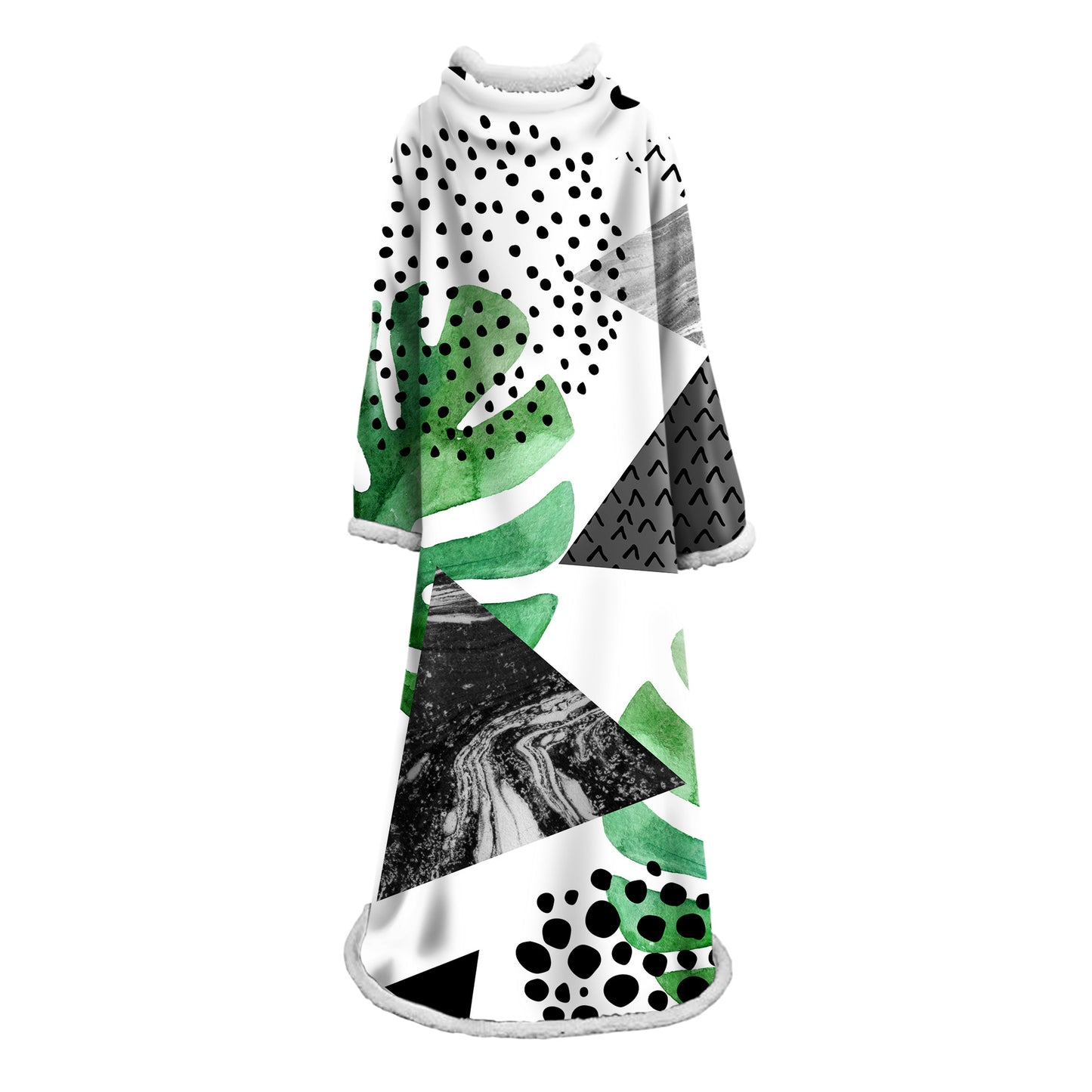 Adults' and Children's 3D Digital Printed Cotton Flannel Lazy TV Blanket with Sleeves 127X178cm