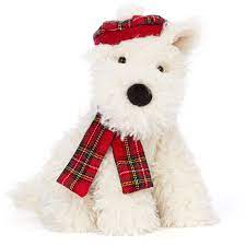 Jellycat Winter Warmer Munro Scottie Dog ONE SIZE - H21 X W12 CM