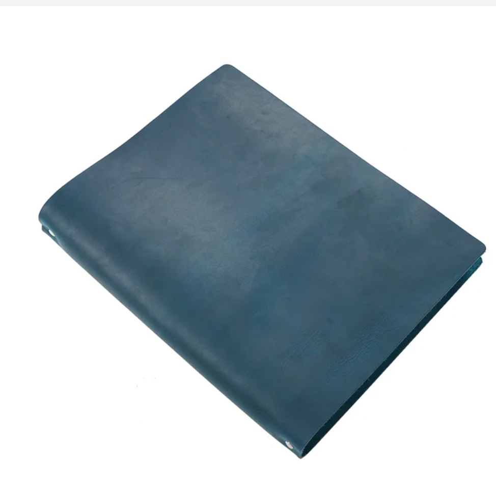 100% Genuine Leather A4 Size Ring Planner with 4 Holes Binder Retro Notebook Vertical Version Neutral Notepad Sketchbook