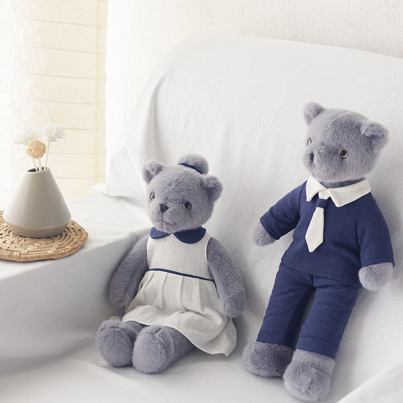 Dabron Blue-Gray Mediterranean Style Fabric Doll Plush Toy