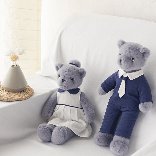 Dabron Blue-Gray Mediterranean Style Fabric Doll Plush Toy