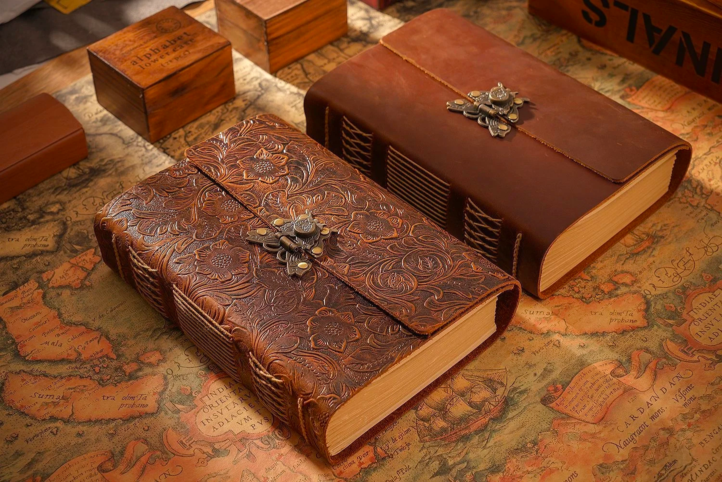 Genuine Leather Sketchbook Retro Diary Thickened Notebook
