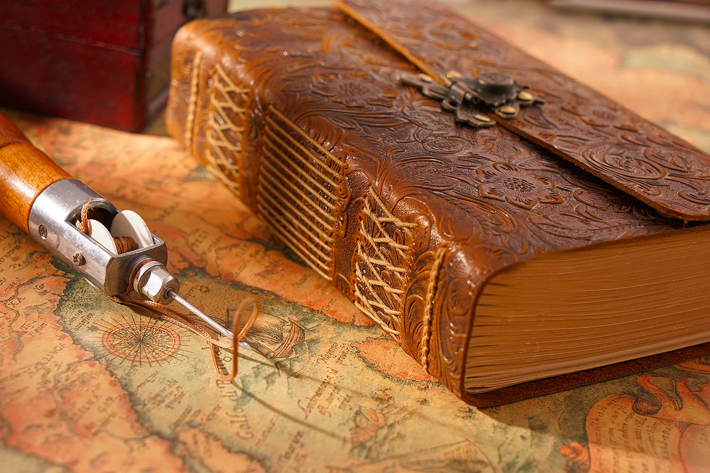 Genuine Leather Sketchbook Retro Diary Thickened Notebook