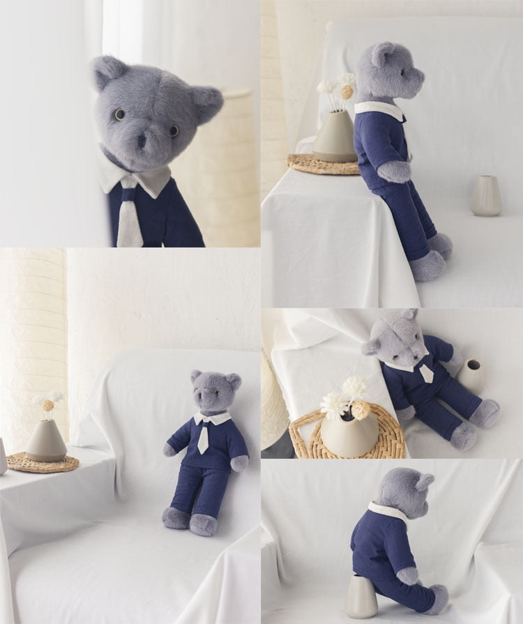 Dabron Blue-Gray Mediterranean Style Fabric Doll Plush Toy