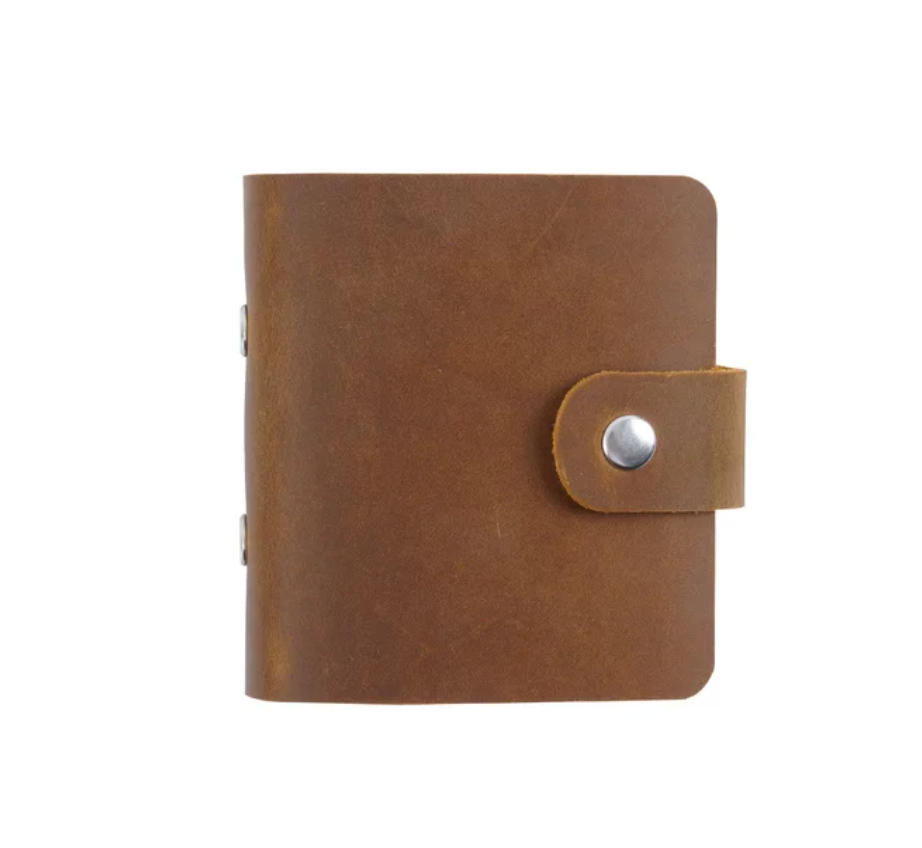 Genuine Leather A9 Size Ring Planner with 3 Hole Binder Crazy Horse Leather Mini Notebook