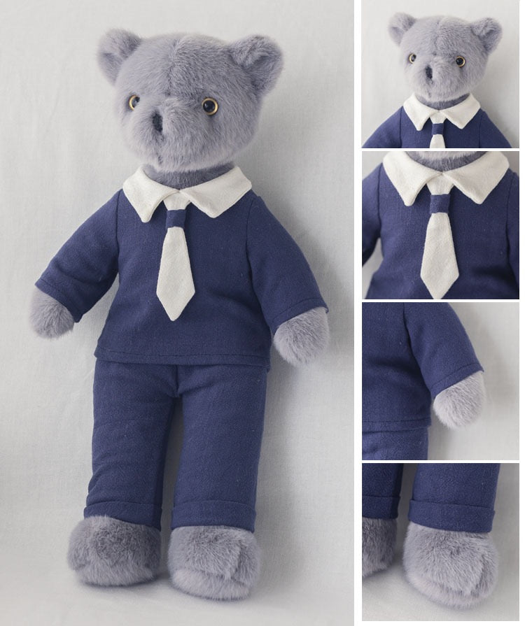 Dabron Blue-Gray Mediterranean Style Fabric Doll Plush Toy