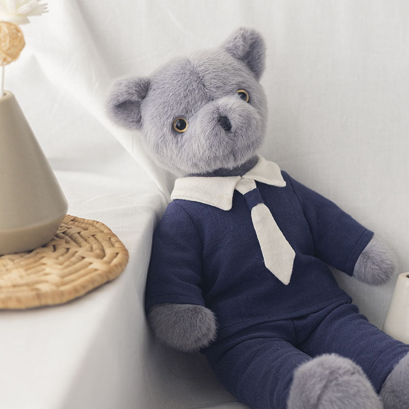 Dabron Blue-Gray Mediterranean Style Fabric Doll Plush Toy