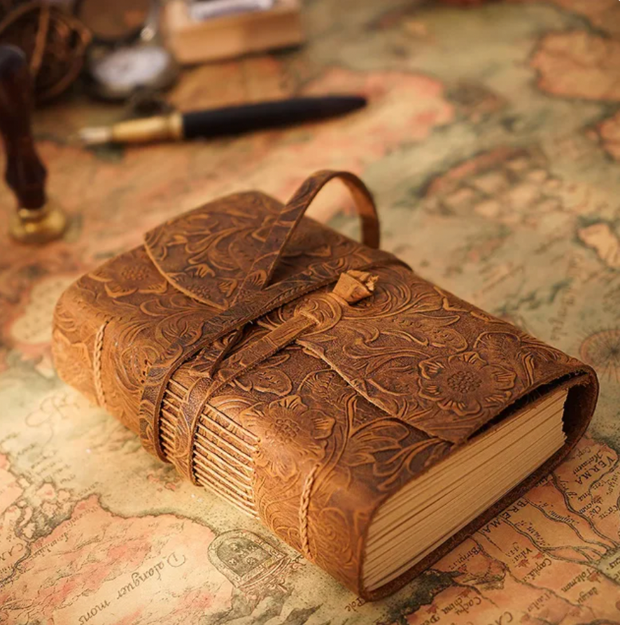 Genuine Leather Retro Notebook Classic Brown Diary Thickened Sketchbook 16.5*11.5cm