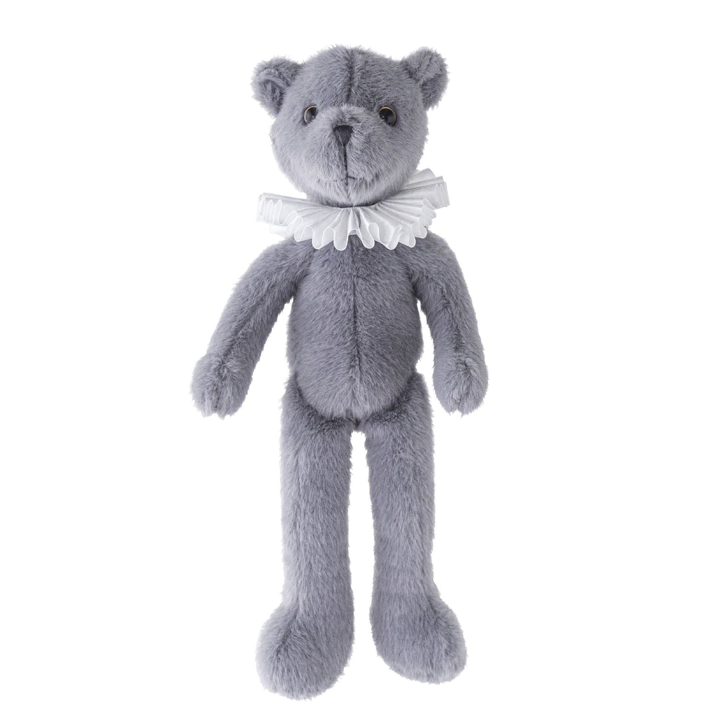 Dabron 30cm Gray Teddy Bear Doll, Original Vintage Plush Stuffed Toy with Rabbit Fur