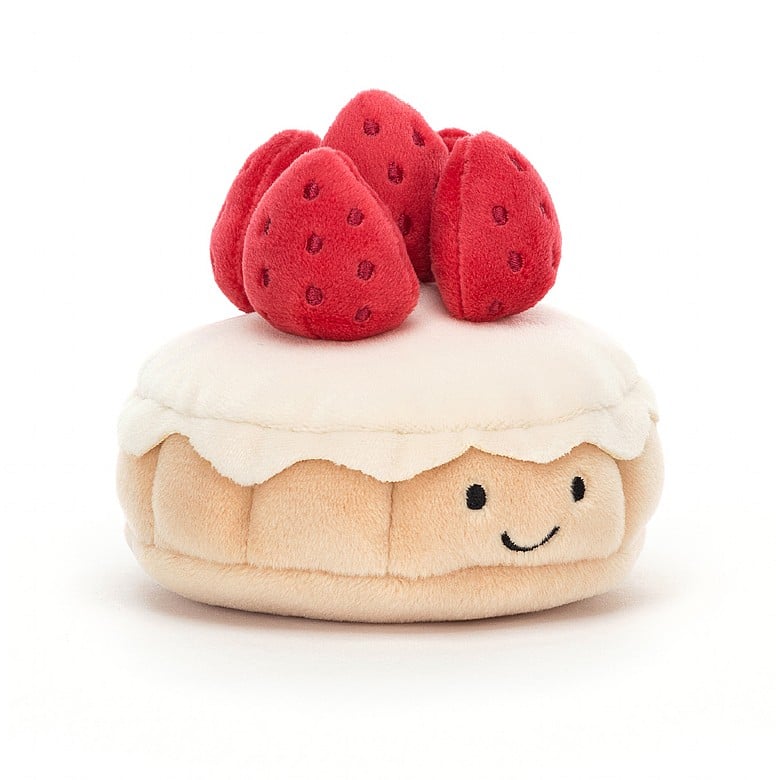 Jellycat Pretty Patisserie Tarte Aux Fraises  ONE SIZE - H7 X W9 CM