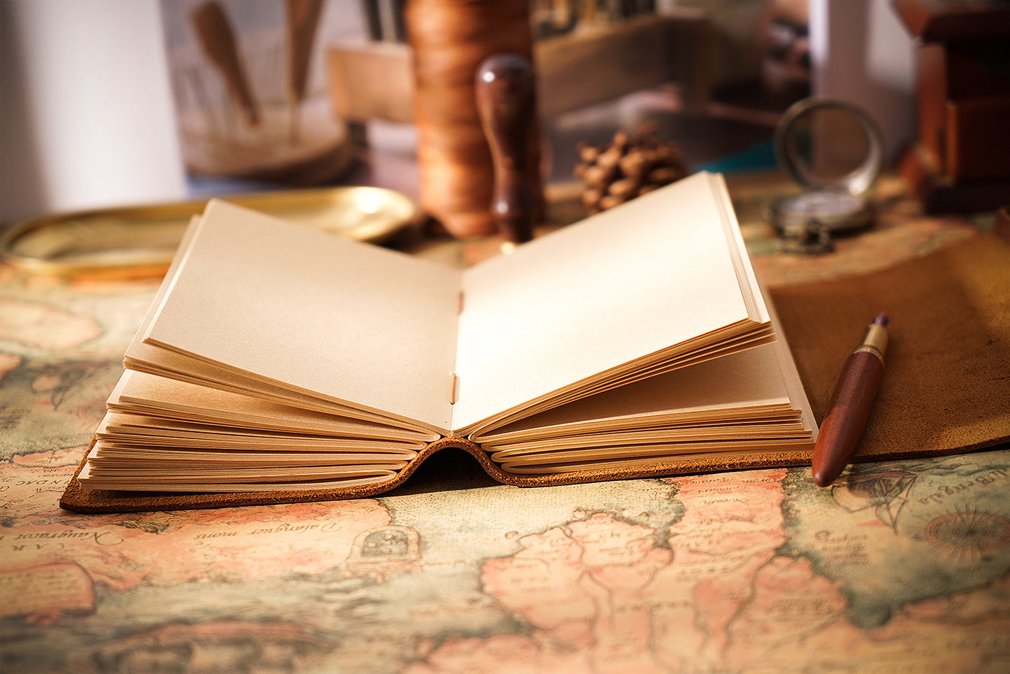 Genuine Leather Retro Notebook Classic Brown Diary Thickened Sketchbook 16.5*11.5cm