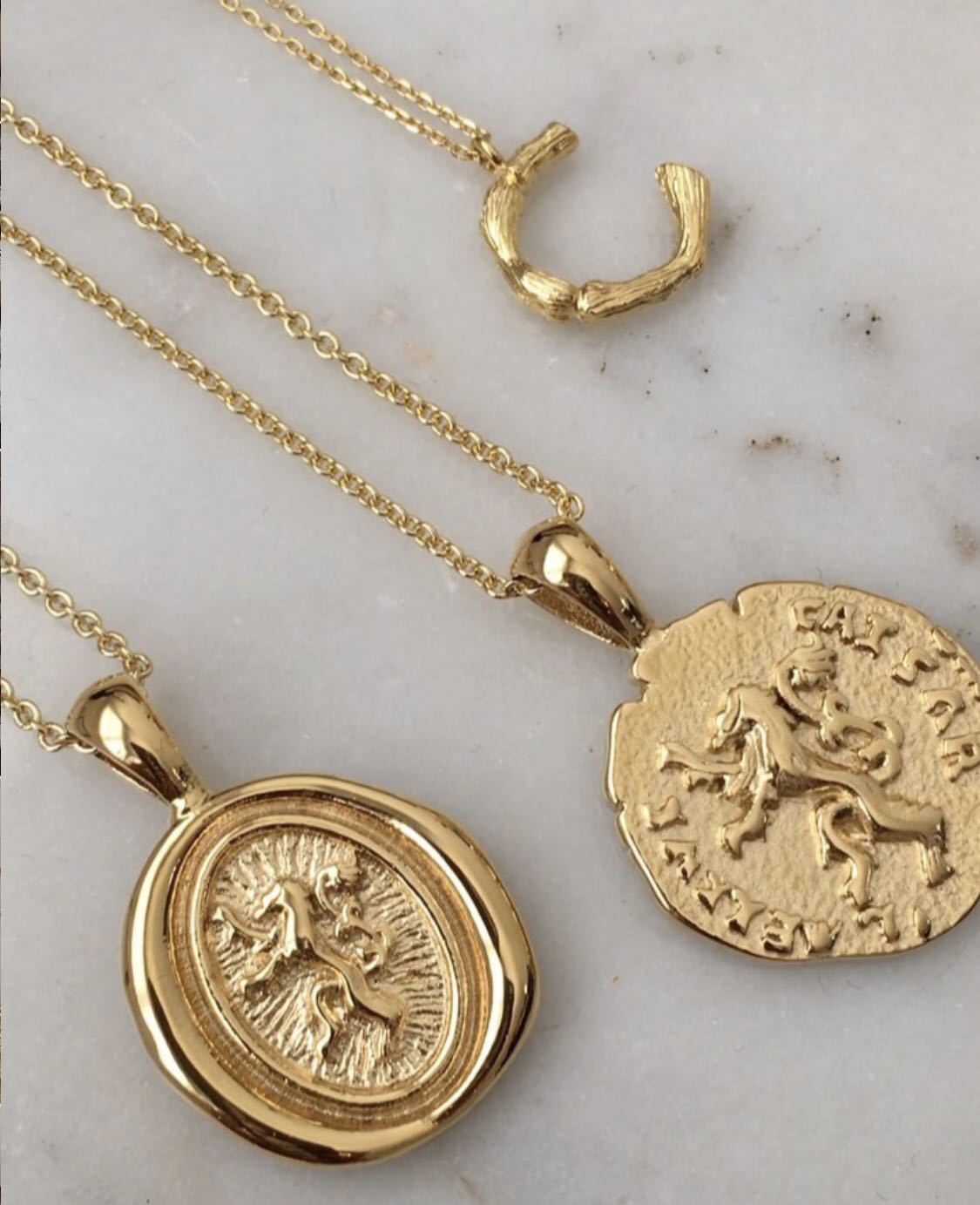 24K Gold-Plated Ancient Roman Battlefield Coin Necklace
