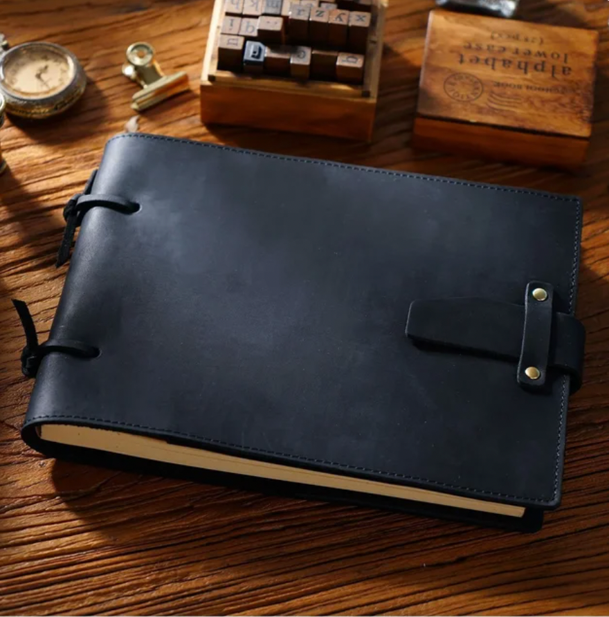 Genuine Leather Binding Notebook Classic Handmade Notepad