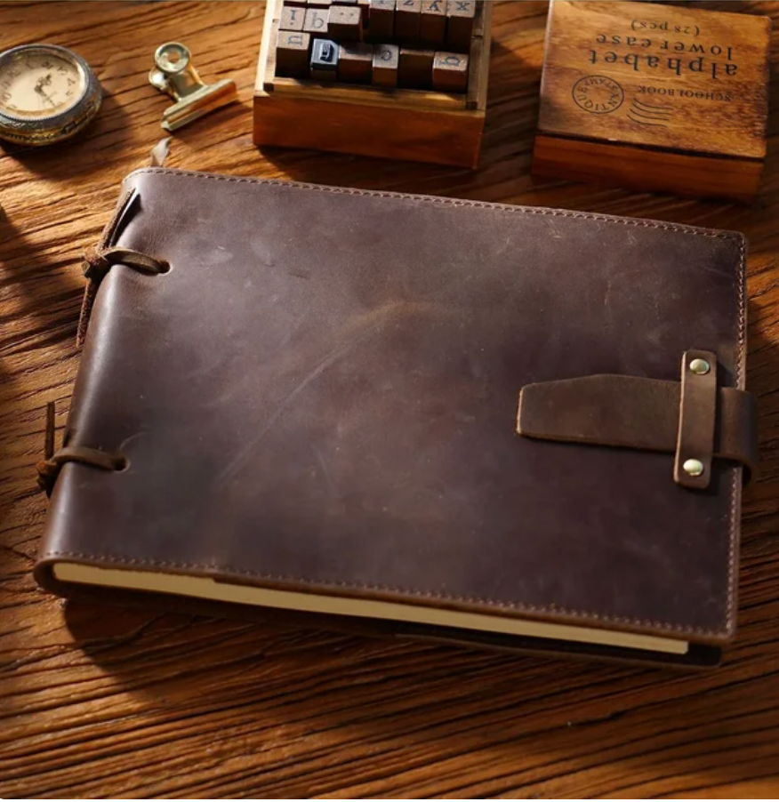 Genuine Leather Binding Notebook Classic Handmade Notepad