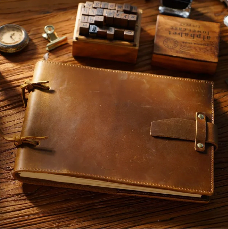 Genuine Leather Binding Notebook Classic Handmade Notepad