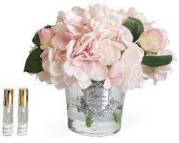 Cote Noire Hydrangeas in Round Vase