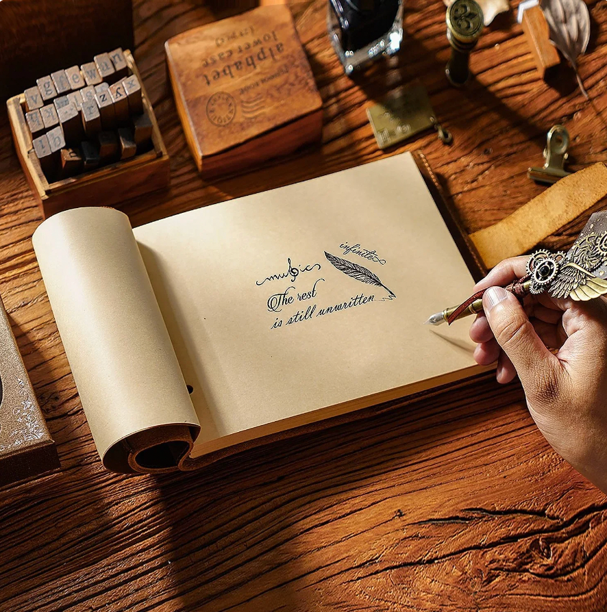 Genuine Leather Binding Notebook Classic Handmade Notepad