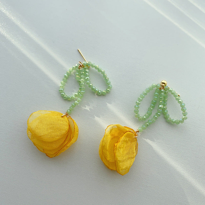Early Spring Tulip Blossoms Earrings Infused with Youthful Energy, Sweet Charm, and Gentle Dreaminess