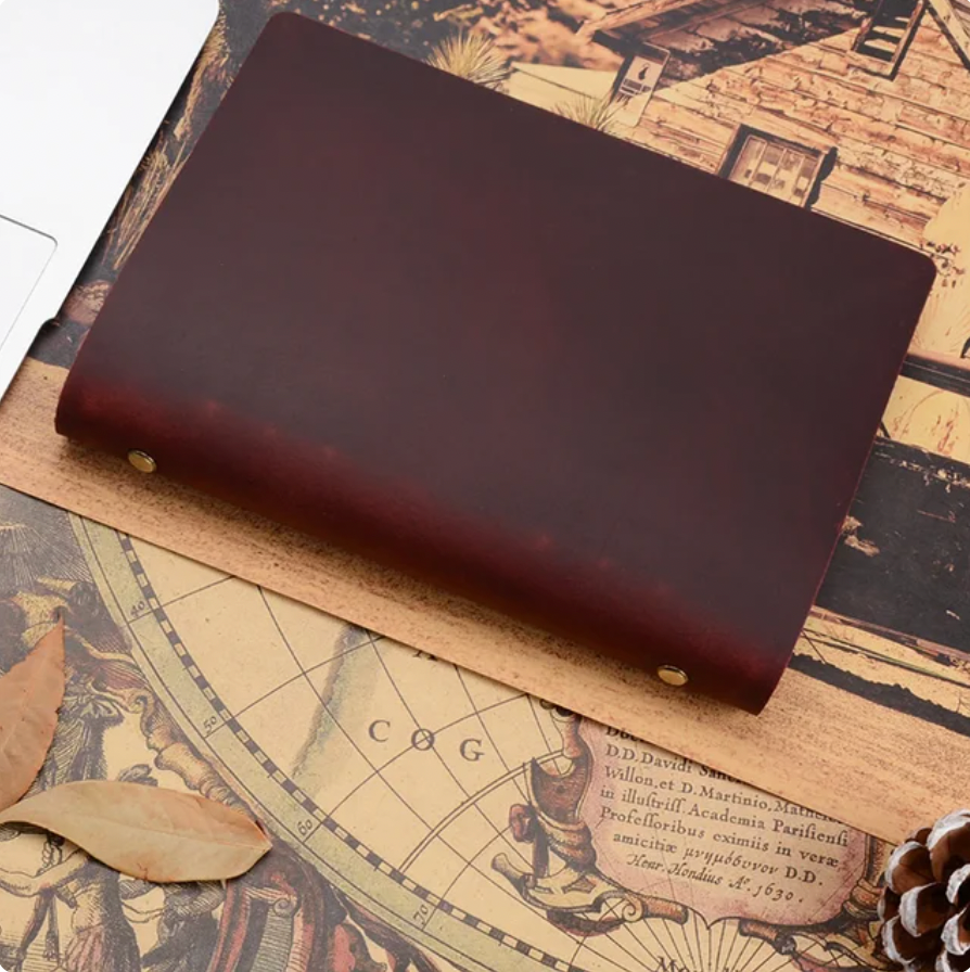 Classic Leather Rings Binder Notebook A5