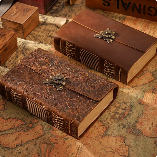 Genuine Leather Sketchbook Retro Diary Thickened Notebook