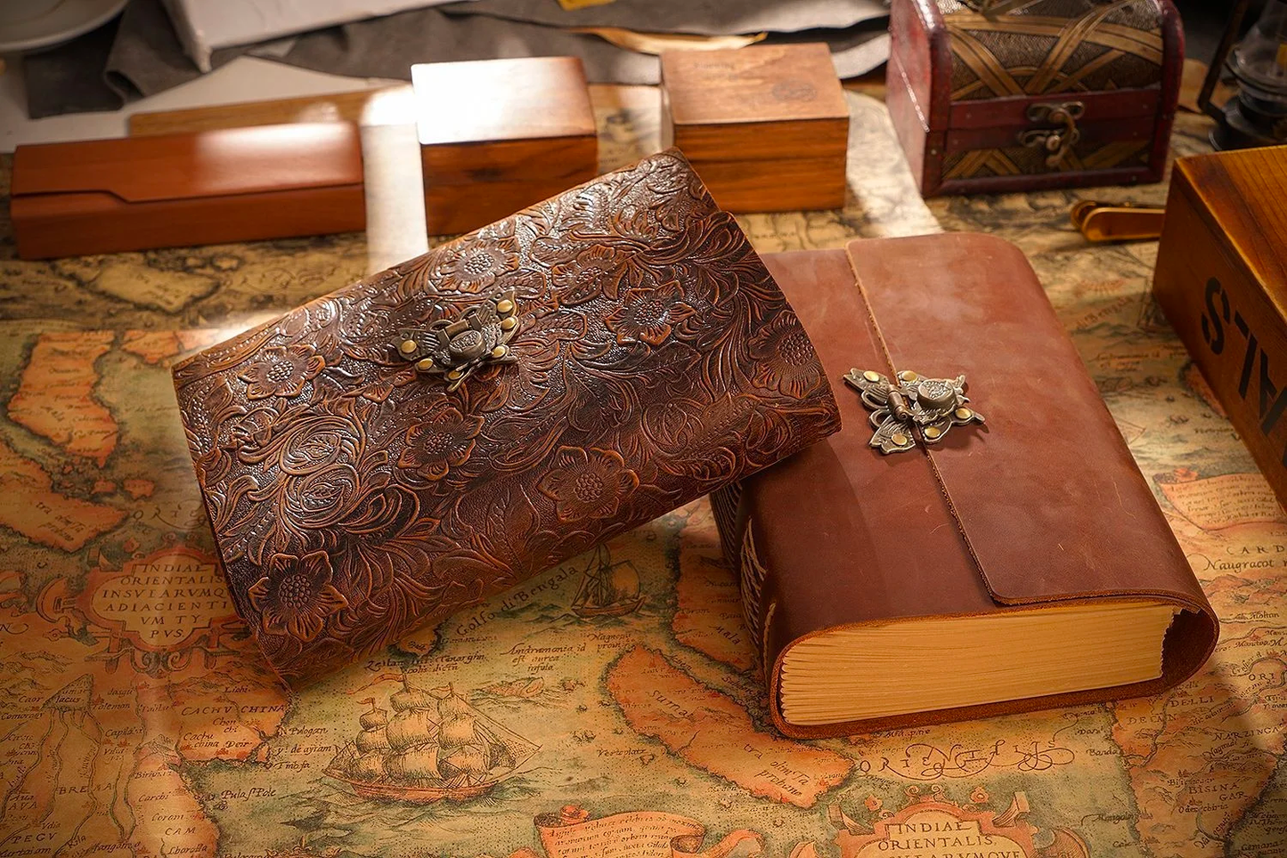 Genuine Leather Sketchbook Retro Diary Thickened Notebook
