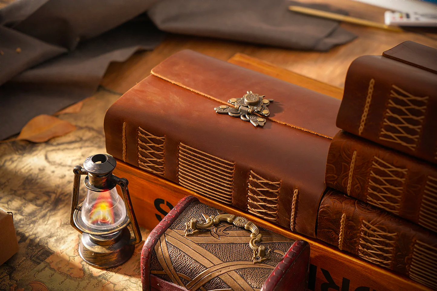 Genuine Leather Sketchbook Retro Diary Thickened Notebook