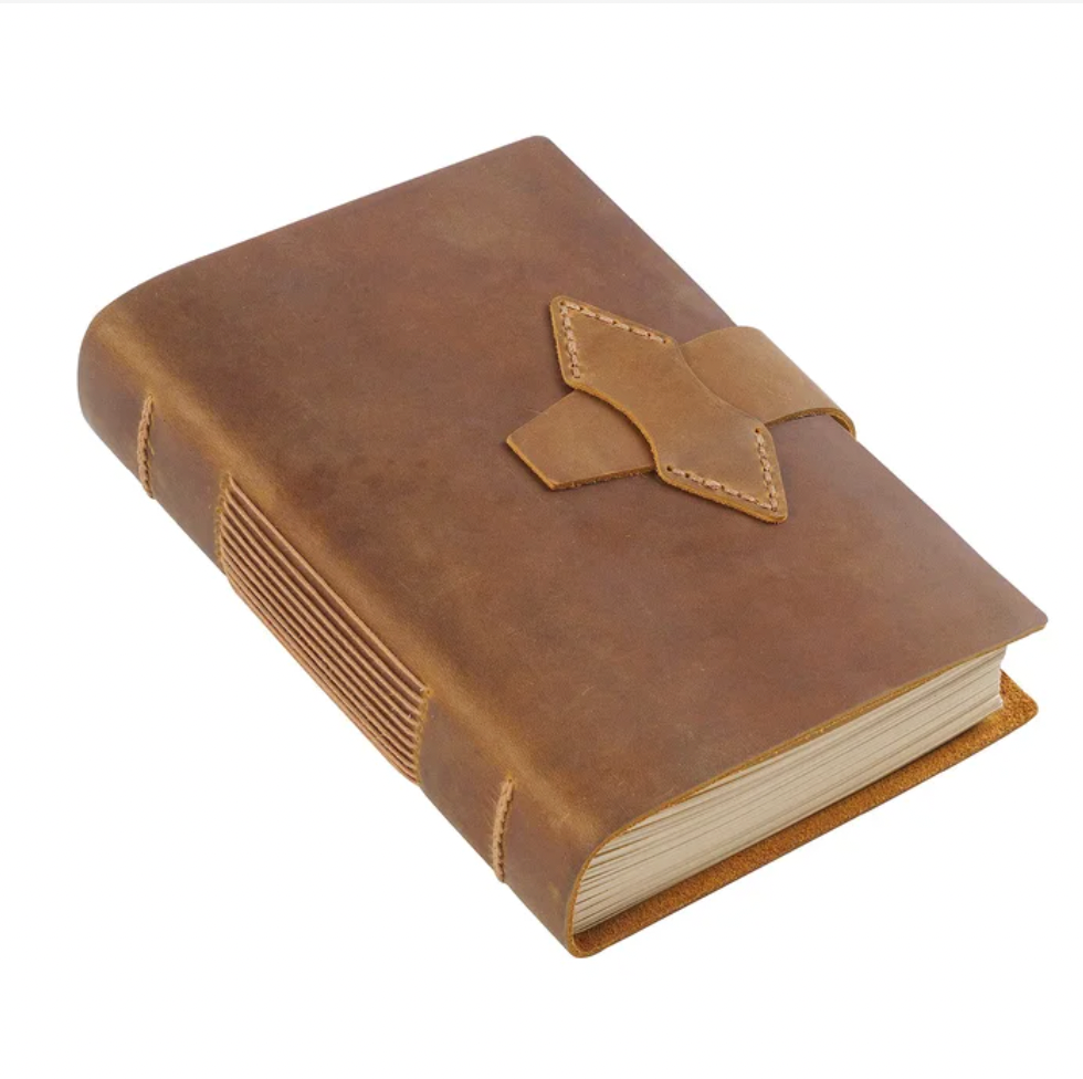 Genuine Leather A5 Size Sketchbook Retro Diary with Pen Loop Neutral Cowhide Notepad Handmade Notebook