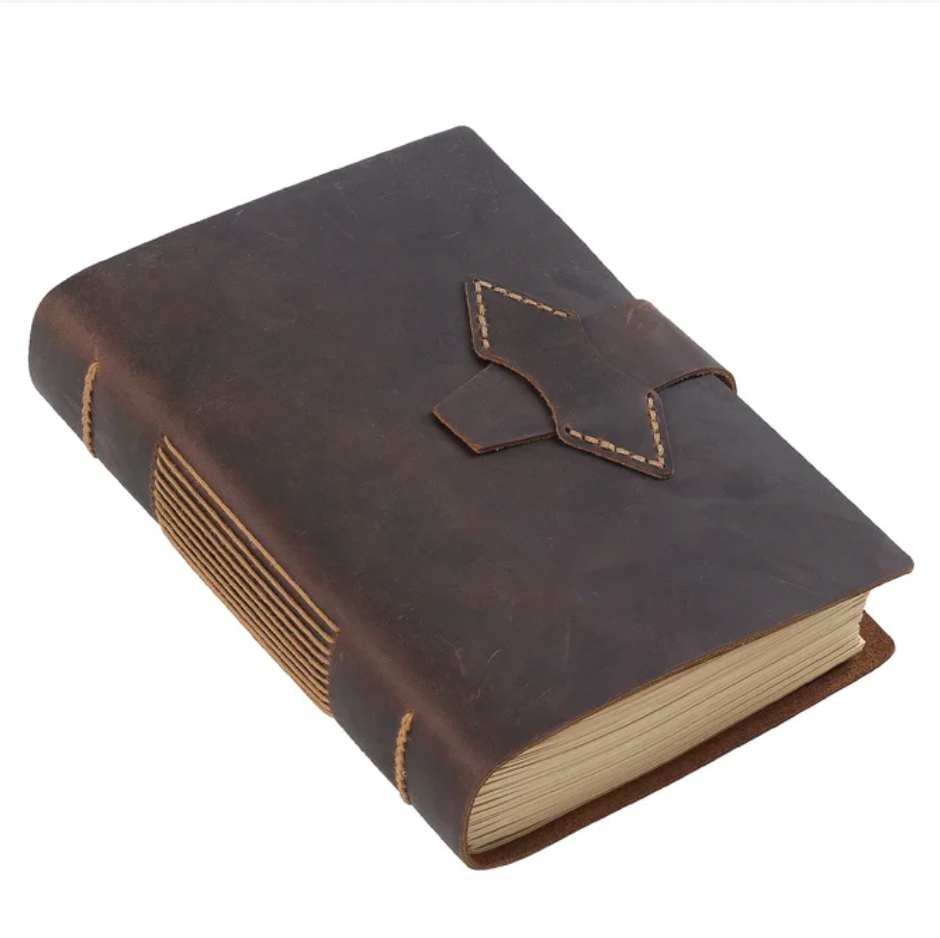 Genuine Leather A5 Size Sketchbook Retro Diary with Pen Loop Neutral Cowhide Notepad Handmade Notebook