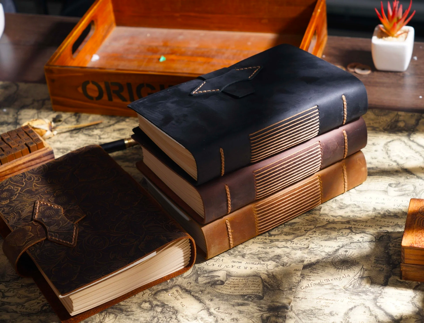 Genuine Leather A5 Size Sketchbook Retro Diary with Pen Loop Neutral Cowhide Notepad Handmade Notebook