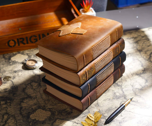 Genuine Leather A5 Size Sketchbook Retro Diary with Pen Loop Neutral Cowhide Notepad Handmade Notebook