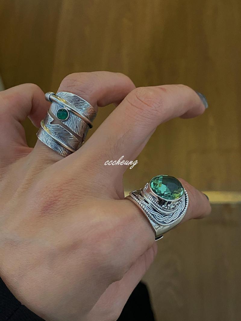 Exaggerated Oversized 925 Silver Ring: Nepalese Pure Silver Ring