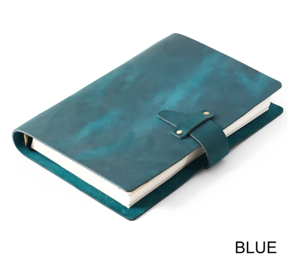 High Quality Rustic Genuine Leather Rings Notebook A5 Spiral Diary Brass Binder Journal Sketchbook Agenda Planner Stationery