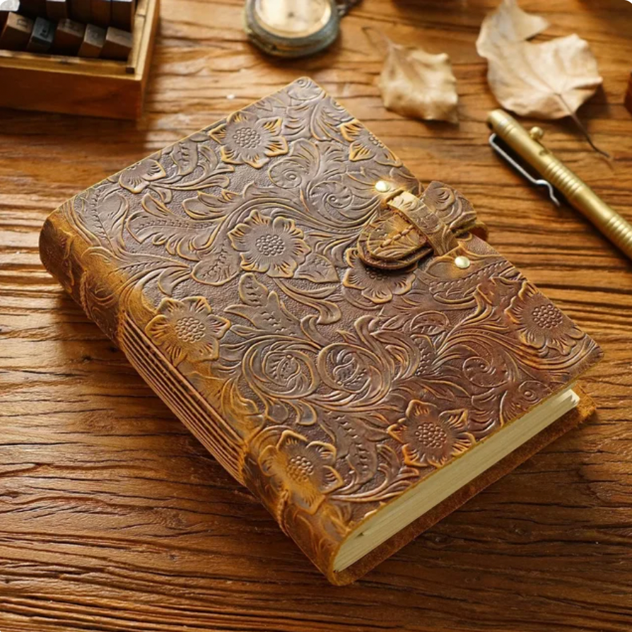 Handmade Leather Notebook Neutral Vintage Cowhide Notepad Creative Sketchbook Diary Notebook