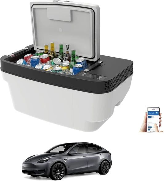 12 Volt 37 L APP Control Portable Car Refrigerator Fits For Tesla Model Y