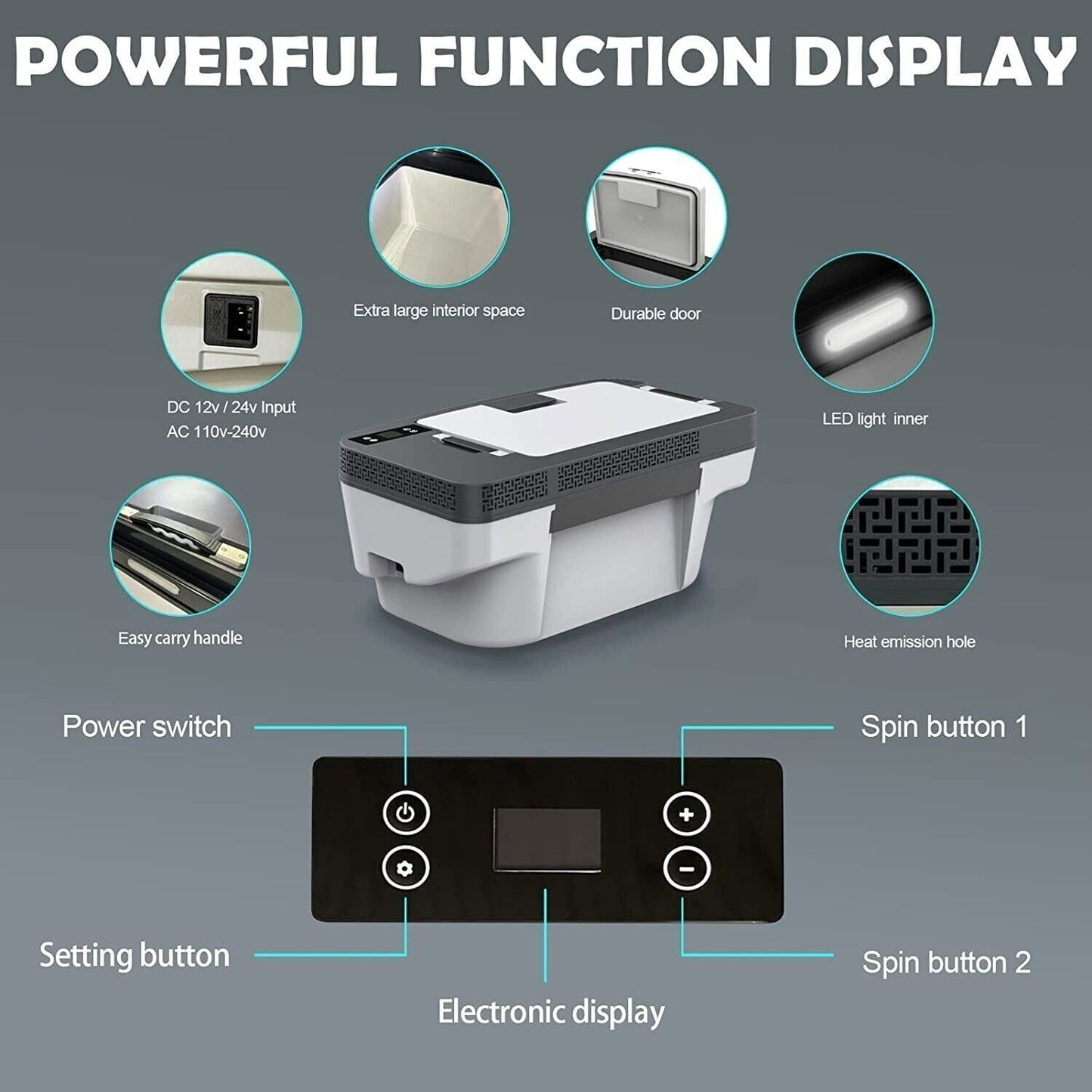 12 Volt 37 L APP Control Portable Car Refrigerator Fits For Tesla Model Y
