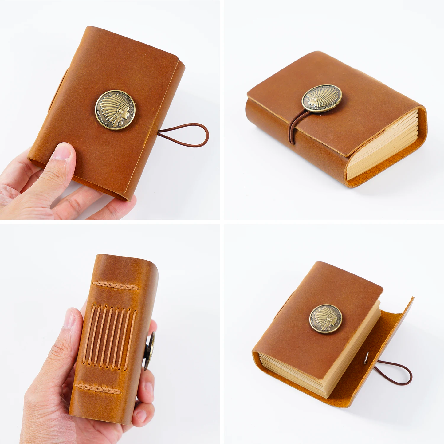 Genuine Leather Notebook Portable Diary Graffiti Sketchbook