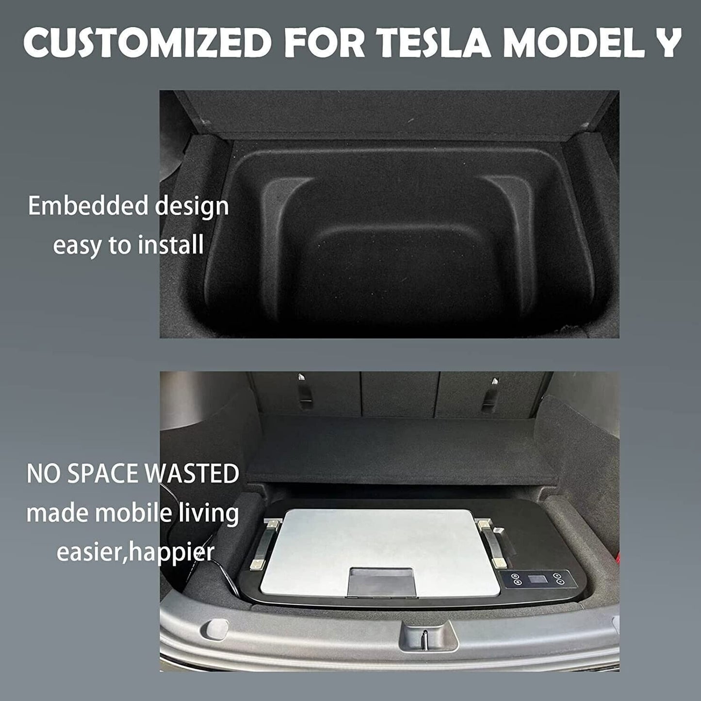 12 Volt 37 L APP Control Portable Car Refrigerator Fits For Tesla Model Y
