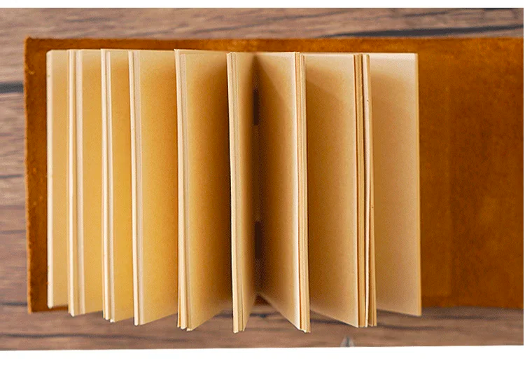 Leather Pocket Size Portable Notepad Retro Unisex Notebook Handmade Cowhide Small Diary Neutral Graffiti Book Planner