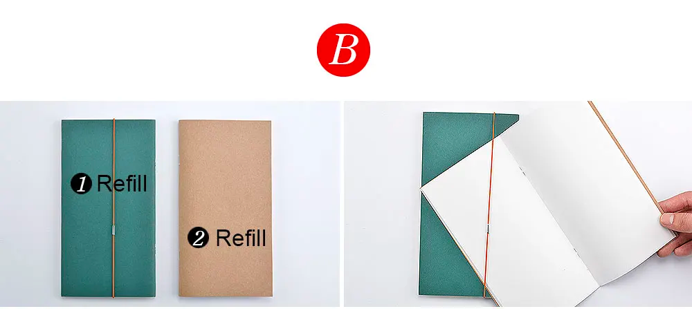 Leather Journal Traveler's Notebook Retro Handmade Diary Portable Sketchbook