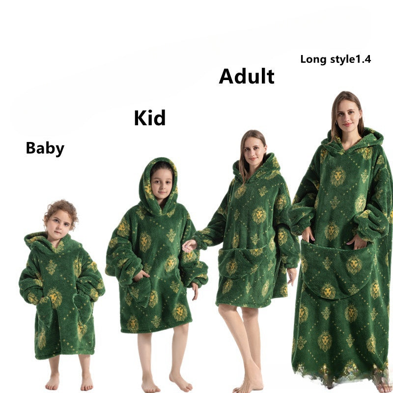 Thick and Cozy Flannel Sherpa Cartoon TV Blanket, a Warm Home Wear for Lounging and TV Time