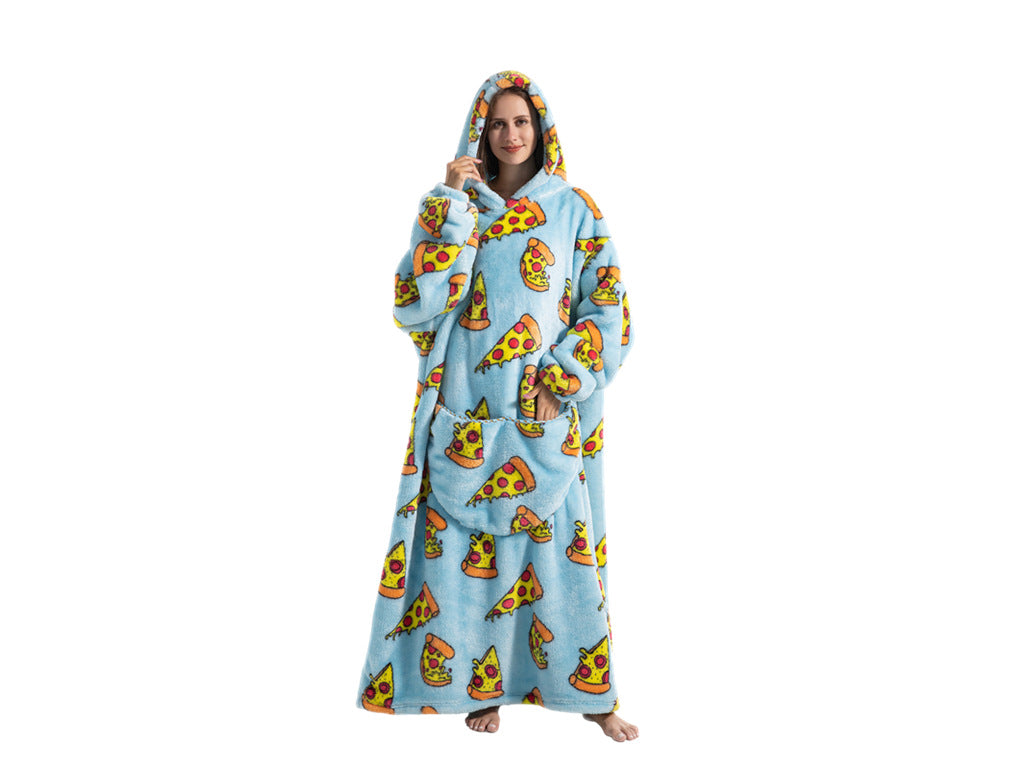 Thick and Cozy Flannel Sherpa Cartoon TV Blanket, a Warm Home Wear for Lounging and TV Time
