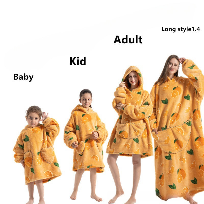 Thick and Cozy Flannel Sherpa Cartoon TV Blanket, a Warm Home Wear for Lounging and TV Time
