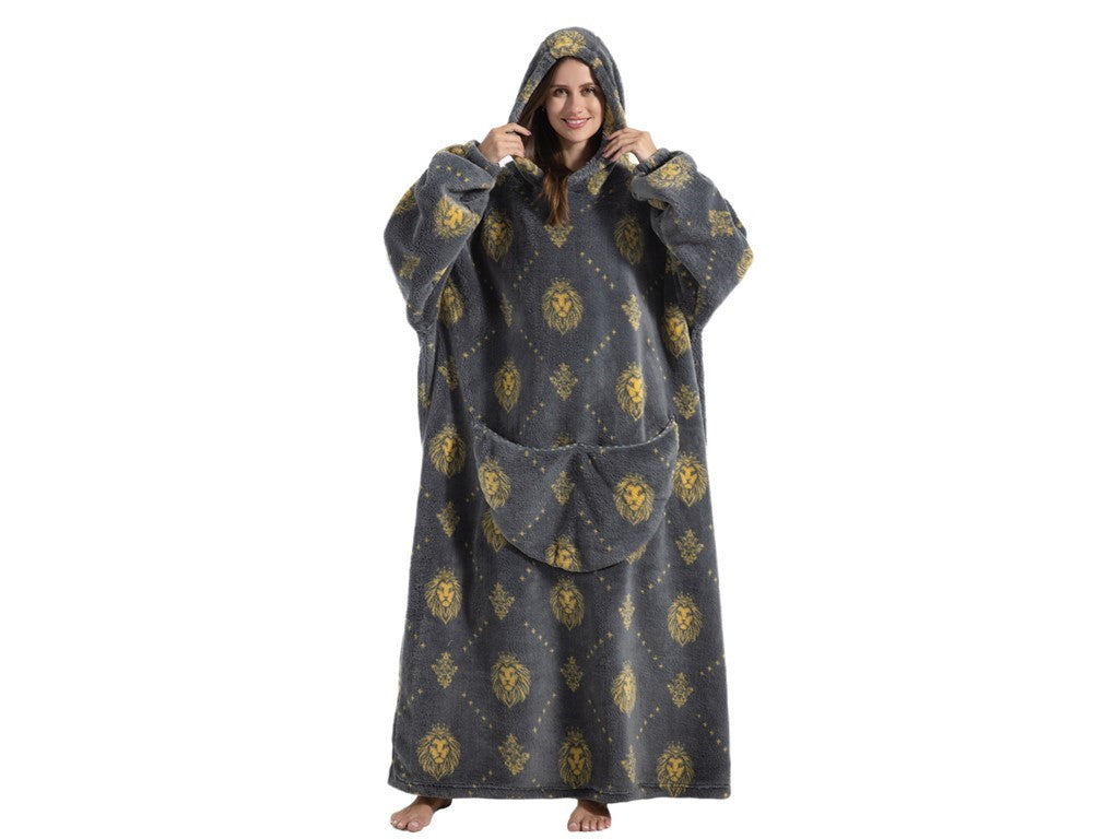 Thick and Cozy Flannel Sherpa Cartoon TV Blanket, a Warm Home Wear for Lounging and TV Time