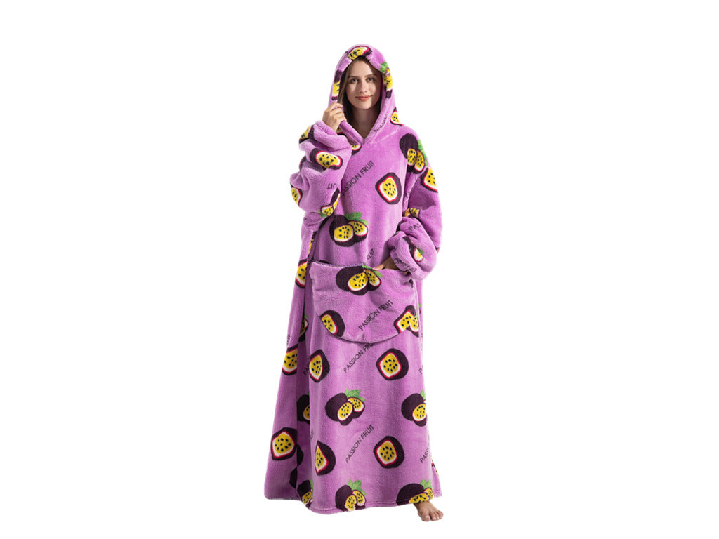 Thick and Cozy Flannel Sherpa Cartoon TV Blanket, a Warm Home Wear for Lounging and TV Time