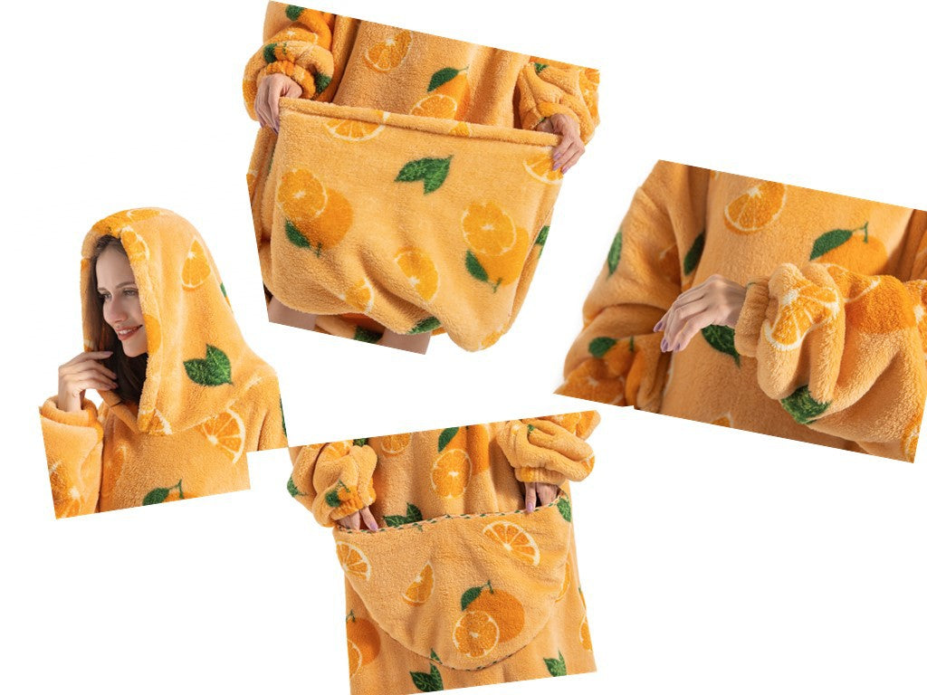 Thick and Cozy Flannel Sherpa Cartoon TV Blanket, a Warm Home Wear for Lounging and TV Time